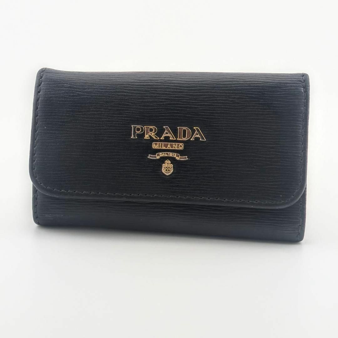 PRADA - プラダ キーケース 6連 サフィアーノレザー 鍵入れ PRADA - プラダ キーケース 6連 サフィアーノレザー 鍵入れ