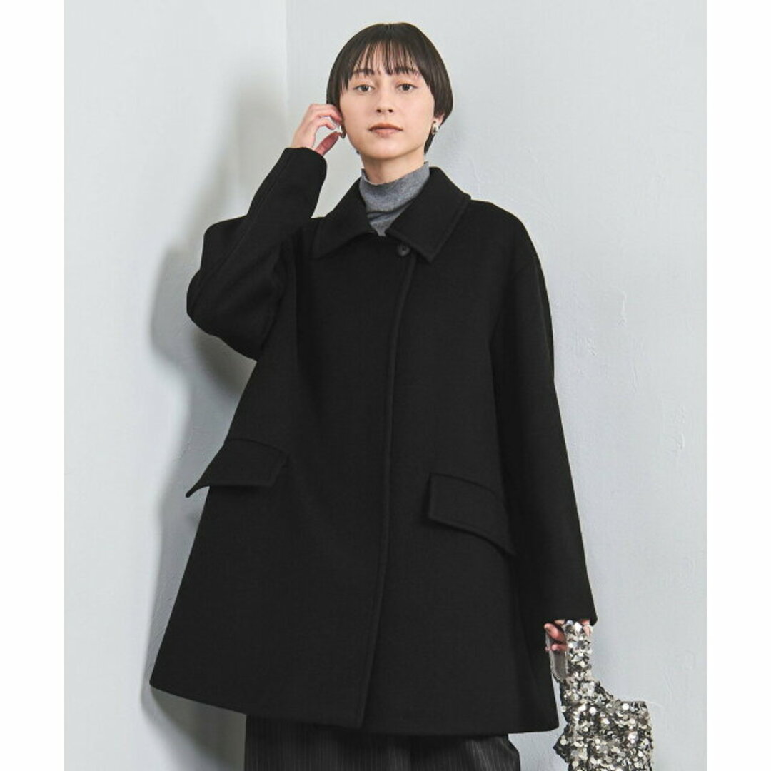 UNITED ARROWS - 【BLACK】【XS(34)】スタンドカラー ミドル UNITED ARROWS - 【BLACK】【XS(34)】スタンドカラー ミドル