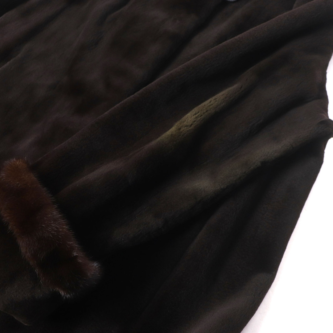 未使用品▽シェアードミンク ミンク MINK 切替デザイン 裾