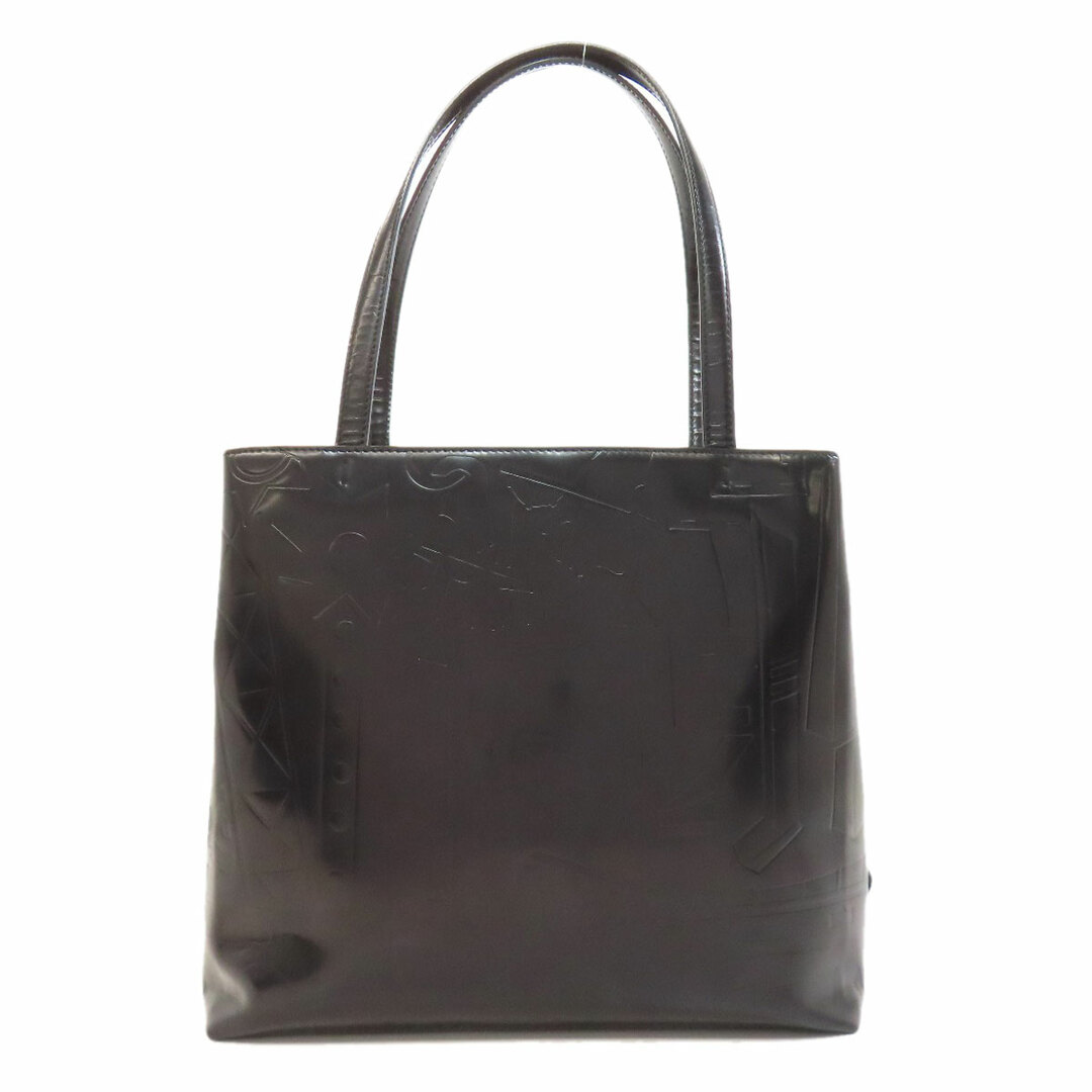 PRADA - PRADA ロゴ金具 型押し ハンドバッグ レザー レディース PRADA - PRADA ロゴ金具 型押し ハンドバッグ レザー レディース