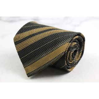 ジョルジオアルマーニ(GIORGIO ARMANI)のジョルジオアルマーニ ブランド ネクタイ ストライプ柄 シルク イタリア製 PO メンズ ブラック GIORGIO ARMANI(ネクタイ)