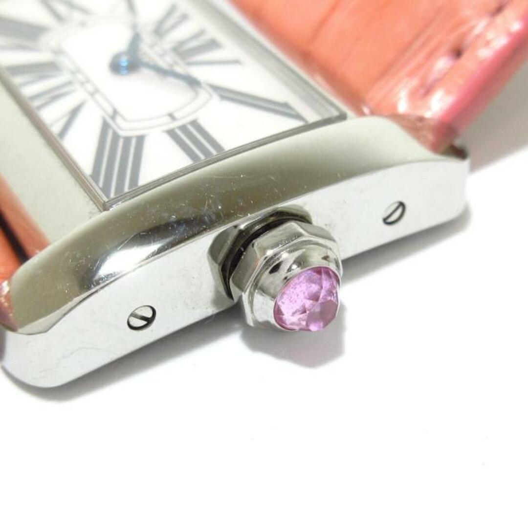 Cartier(カルティエ)のCartier(カルティエ) 腕時計 タンクミニディヴァン W6301455 レディース SS/アリゲーターベルト/シェル文字盤 ピンクシェル レディースのファッション小物(腕時計)の商品写真