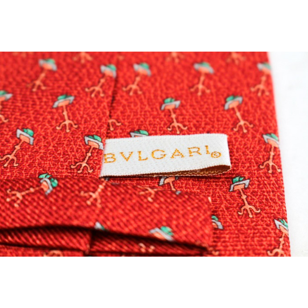 BVLGARI - ブルガリ ブランド ネクタイ セッテピエゲ 総柄 小 BVLGARI - ブルガリ ブランド ネクタイ セッテピエゲ 総柄 小