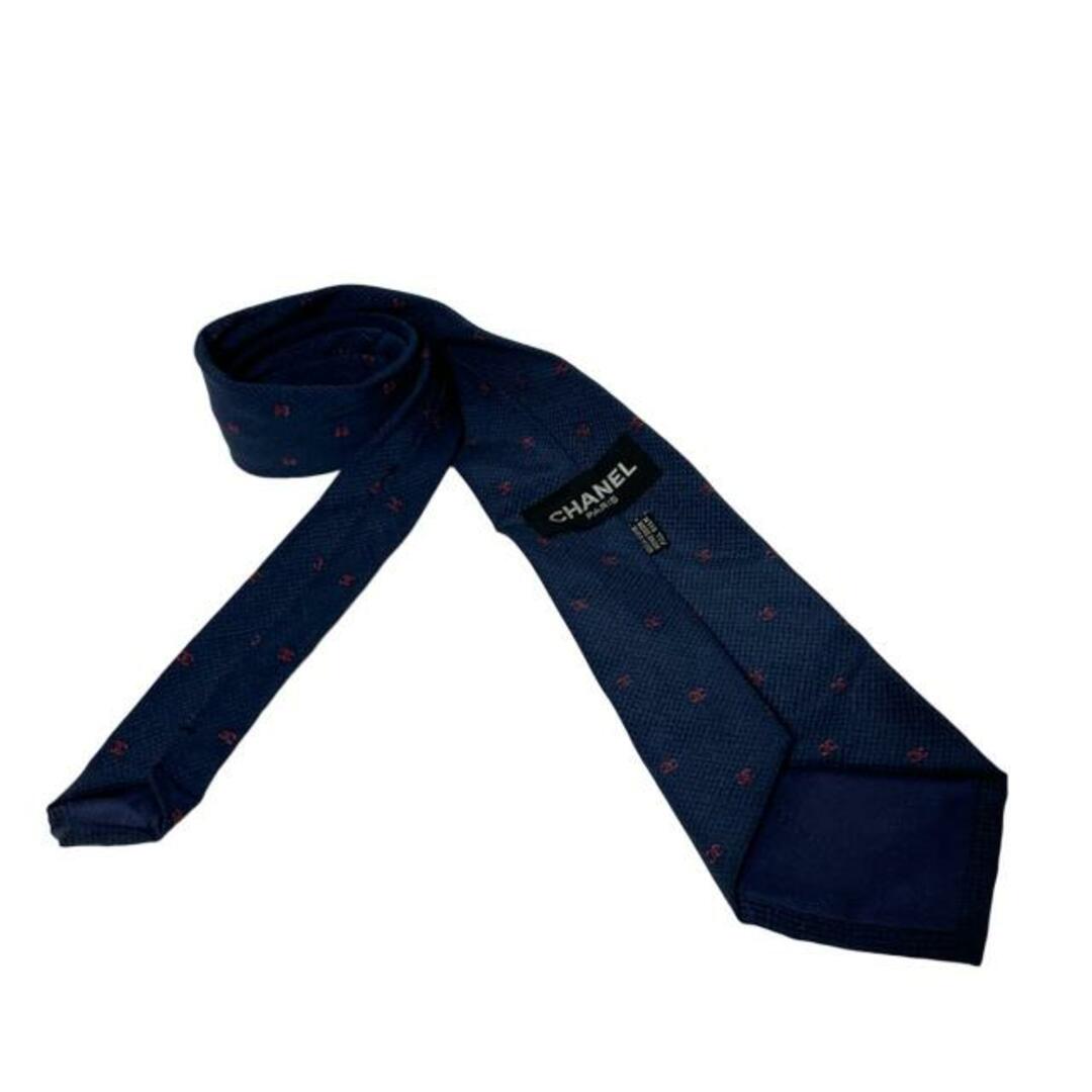 CHANEL - CHANEL(シャネル) ネクタイ メンズ美品 - ネイビー CHANEL - CHANEL(シャネル) ネクタイ メンズ美品 - ネイビー