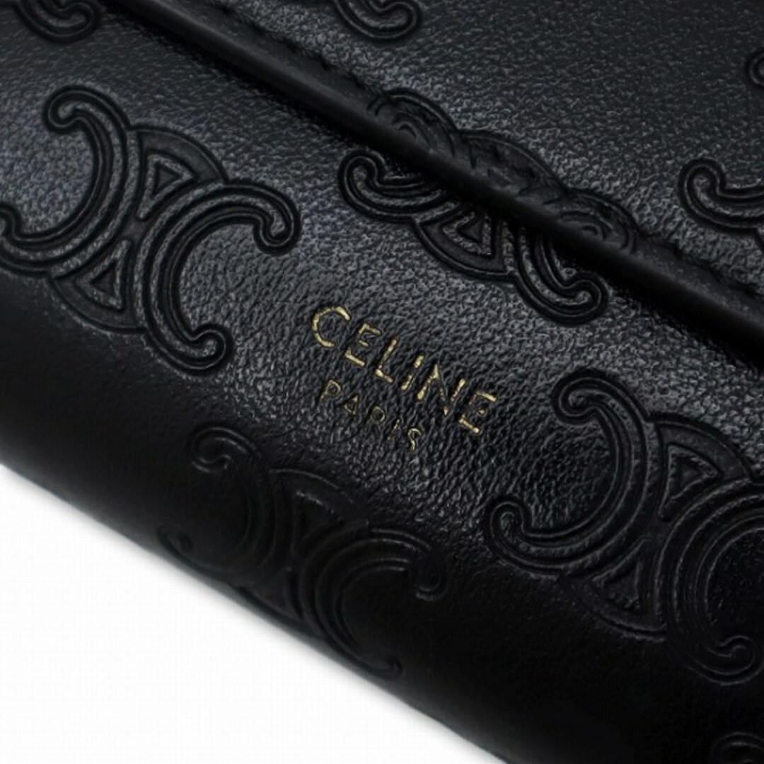 CELINE - セリーヌ レザー スモール トリフォールドウォレット CELINE - セリーヌ レザー スモール トリフォールドウォレット
