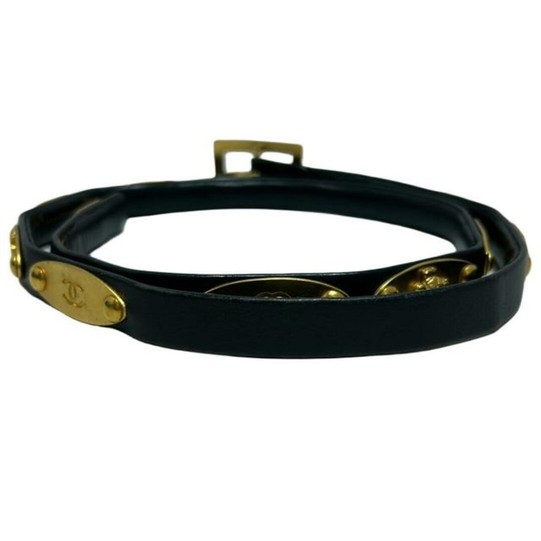 CHANEL - CHANEL(シャネル) ベルト 75/30 - 黒 ゴールド金具 CHANEL - CHANEL(シャネル) ベルト 75/30 - 黒 ゴールド金具