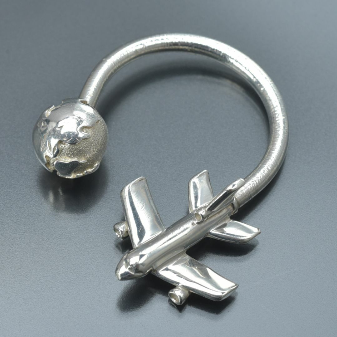 Tiffany & Co. - 美品◇ティファニー 飛行機 地球 キーリング Tiffany & Co. - 美品◇ティファニー 飛行機 地球 キーリング