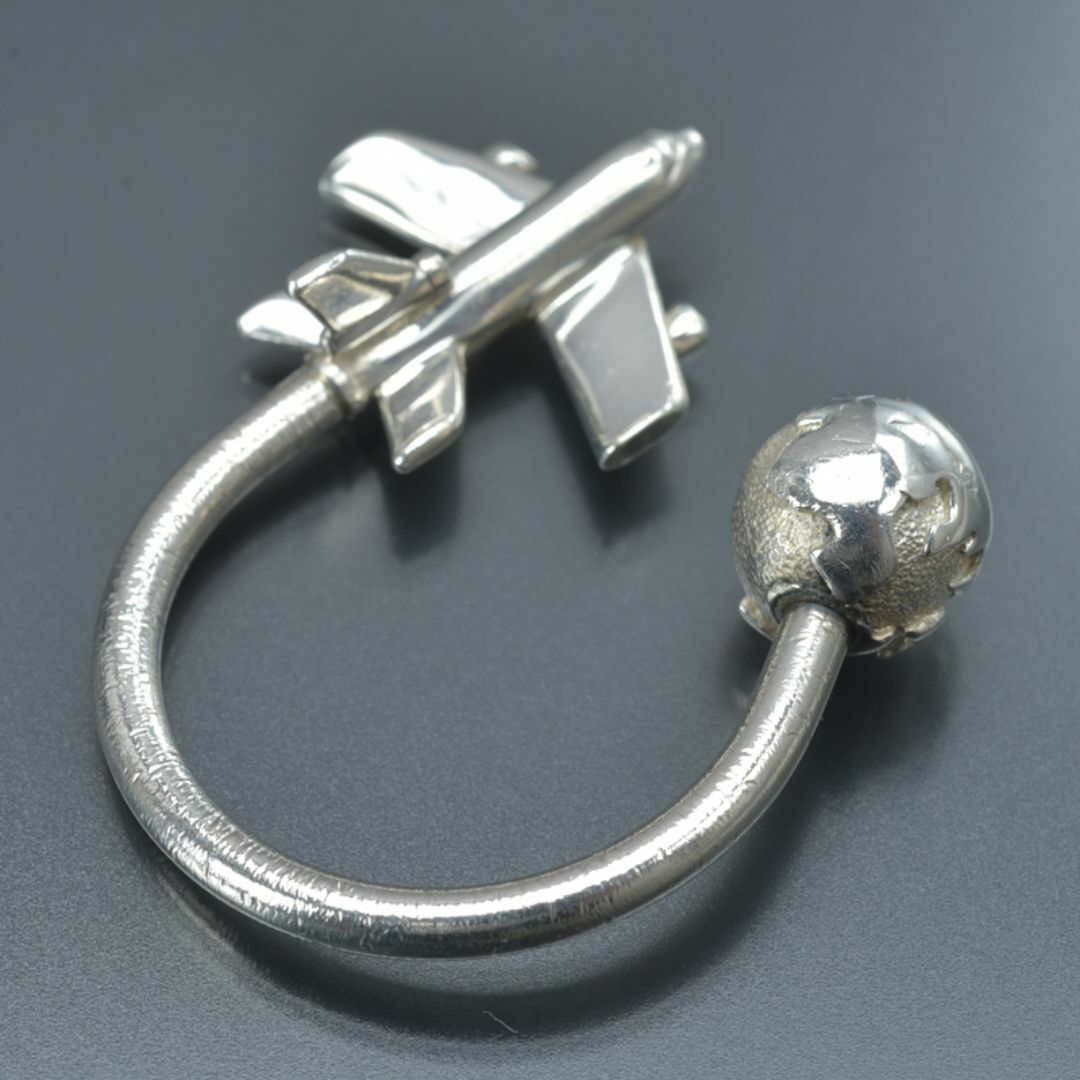 Tiffany & Co. - 美品◇ティファニー 飛行機 地球 キーリング Tiffany & Co. - 美品◇ティファニー 飛行機 地球 キーリング