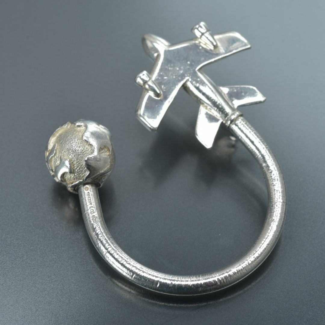 Tiffany & Co. - 美品◇ティファニー 飛行機 地球 キーリング Tiffany & Co. - 美品◇ティファニー 飛行機 地球 キーリング