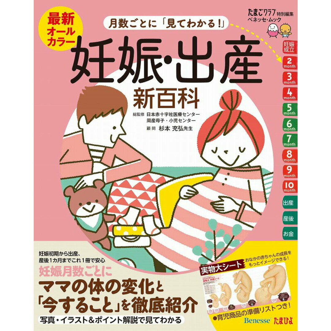最新月数ごとに「見てわかる!」妊娠・出産新百科 妊娠初期から産後1カ月までこれ1冊でOK! /ベネッセコ-ポレ-ション/杉本充弘(ムック) エンタメ/ホビーの本(住まい/暮らし/子育て)の商品写真