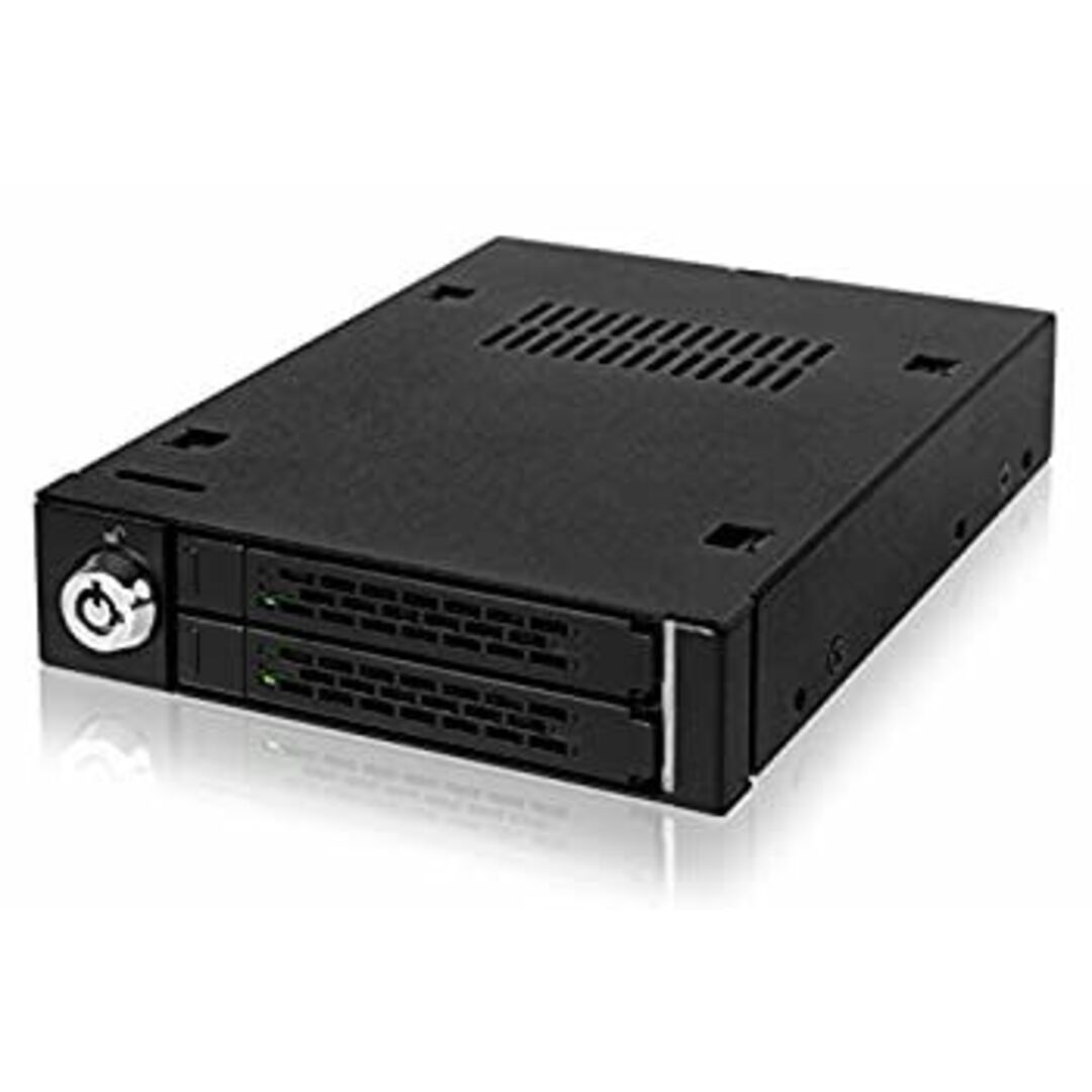 Cremax 2x 2.5インチ SATA 3 HDD/SSD搭載用モバイルラック 3.5インチベイサイズ対応メタル黒モデル CS5023 MB992SK-B スマホ/家電/カメラのPC/タブレット(PCパーツ)の商品写真