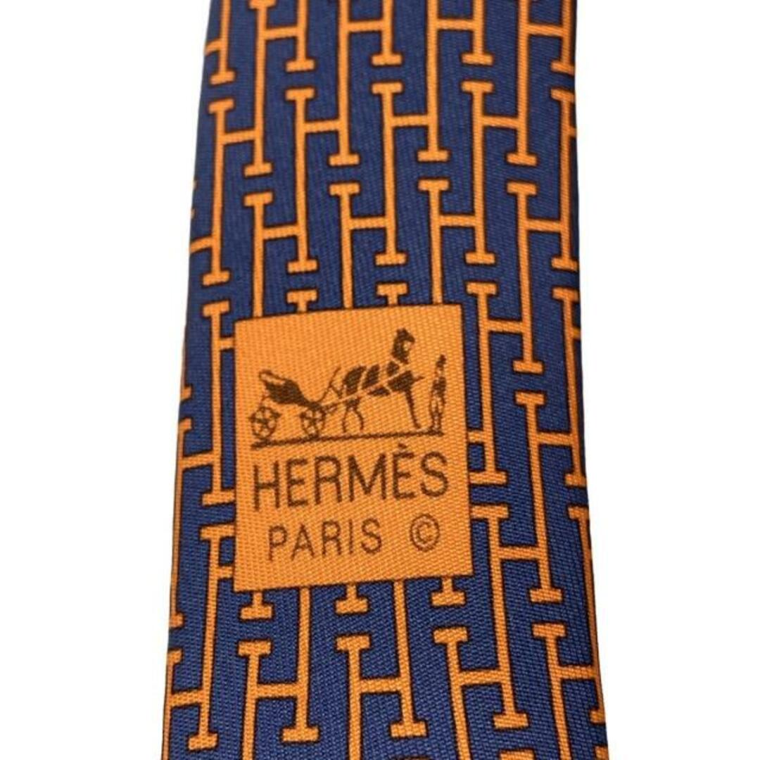 HERMES - HERMES(エルメス) ネクタイ メンズ - ダークネイビー HERMES - HERMES(エルメス) ネクタイ メンズ - ダークネイビー