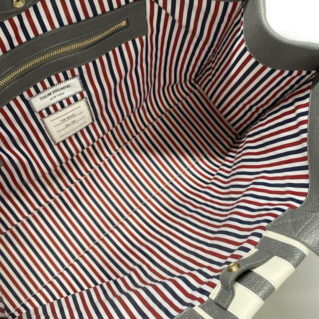 THOM BROWNE - THOM BROWNE(トムブラウン) トートバッグ グレー THOM BROWNE - THOM BROWNE(トムブラウン) トートバッグ グレー
