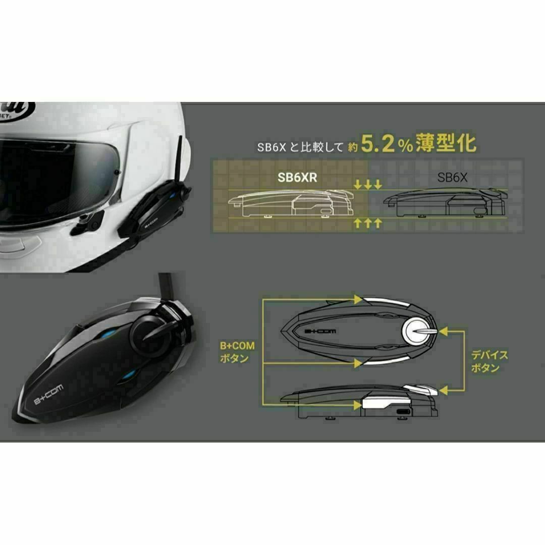 ビーコム SB6XR シングルユニット ブルートゥース インカム 6人 ビーコム SB6XR シングルユニット ブルートゥース インカム 6人