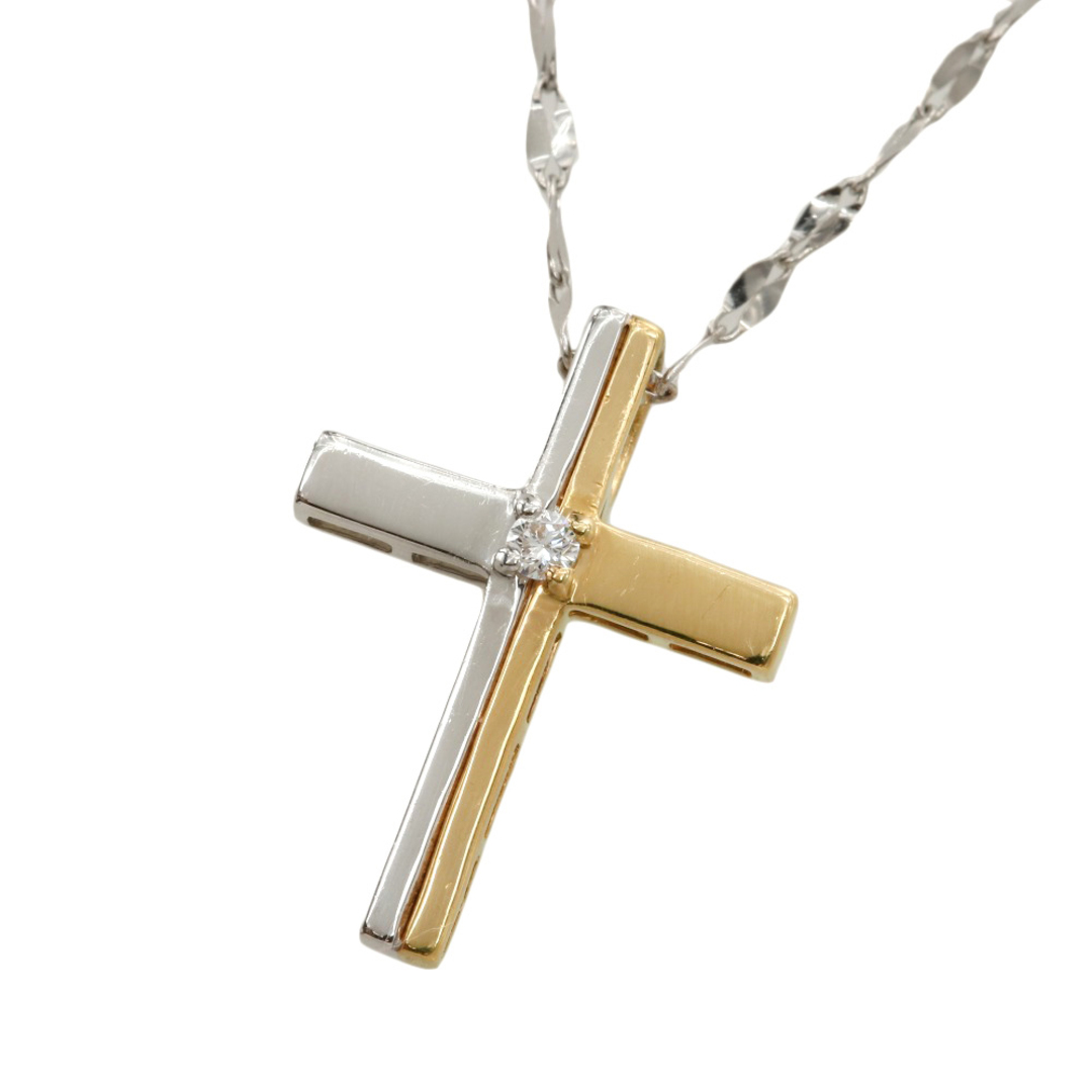 本物保証】 新品同様 クロス ネックレス 約3.2g Pt1000/K24YG 本物保証】 新品同様 クロス ネックレス 約3.2g Pt1000/K24YG
