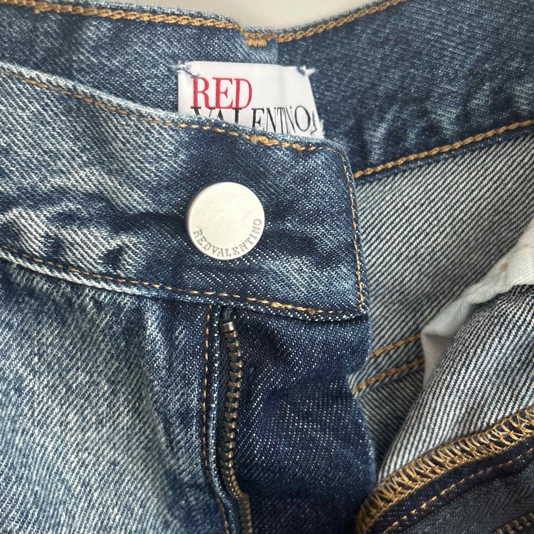 RED VALENTINO - RED VALENTINO デニム フレアスカート 38の通販 RED VALENTINO - RED VALENTINO デニム フレアスカート 38の通販