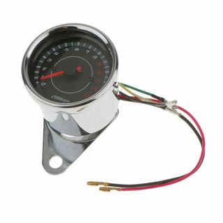 0-13000 RPM オートバイ　汎用　金属製　タコメータ　ゲージ シルバー(その他)