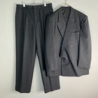 ヴィンテージ(VINTAGE)の美品　ヴィンテージ　カジュアルスーツ　セレモニー　グレー　ダブル　(セットアップ)
