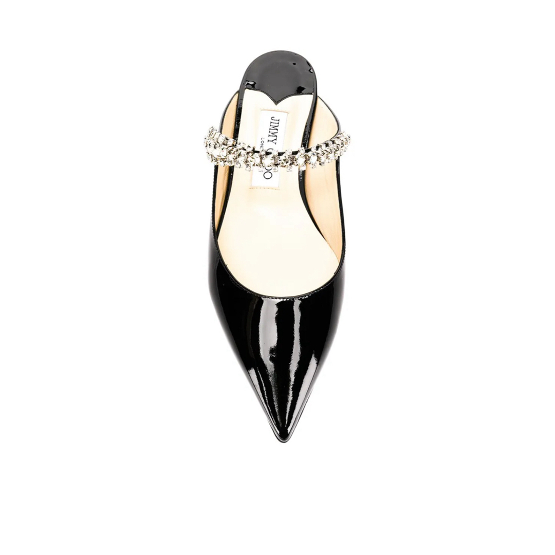 JIMMY CHOO - Jimmy Choo ブラック bingビジュートリムフラット JIMMY CHOO - Jimmy Choo ブラック bingビジュートリムフラット