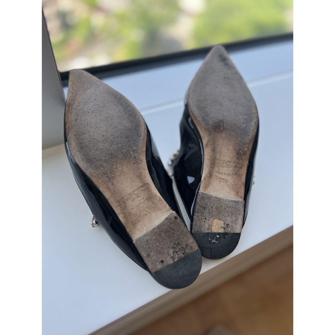 JIMMY CHOO - Jimmy Choo ブラック bingビジュートリムフラット JIMMY CHOO - Jimmy Choo ブラック bingビジュートリムフラット