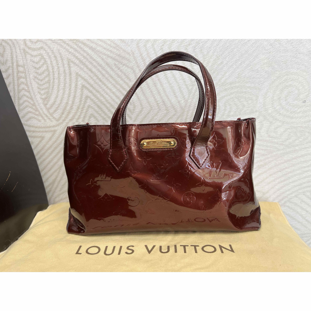 LOUIS VUITTON - ルイヴィトン★M93641★ヴェルニ★ウィルシャーPM★ハンドバッグ★アマラント
