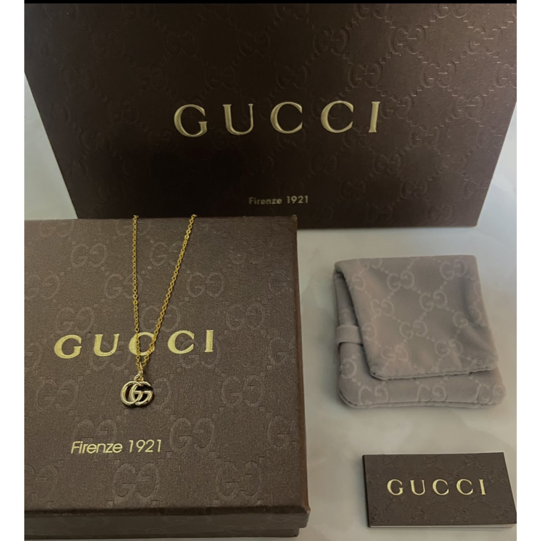 GUCCI - 極美品‼️GUCCI GGロゴチャームネックレス【正規品】の GUCCI - 極美品‼️GUCCI GGロゴチャームネックレス【正規品】の
