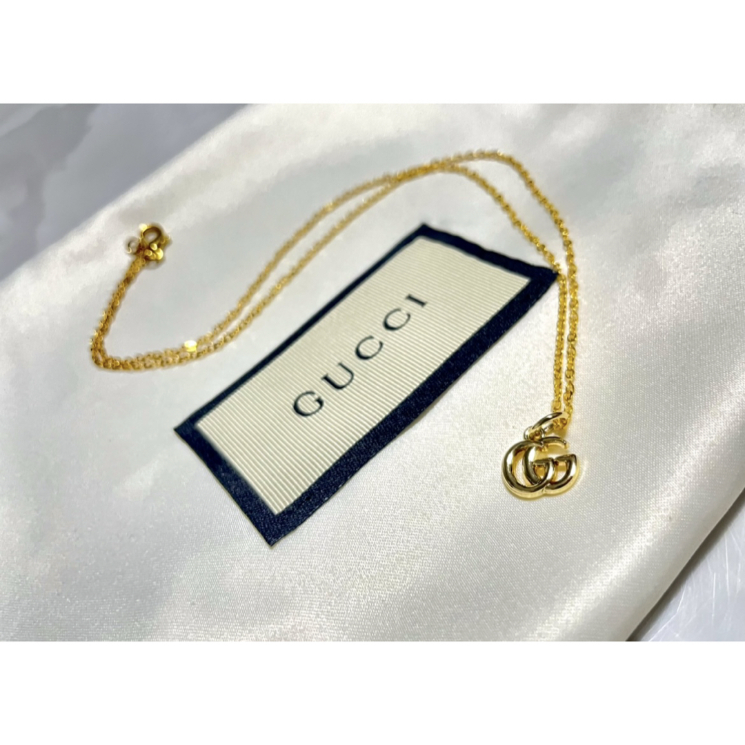 GUCCI - 極美品‼️GUCCI GGロゴチャームネックレス【正規品】の GUCCI - 極美品‼️GUCCI GGロゴチャームネックレス【正規品】の