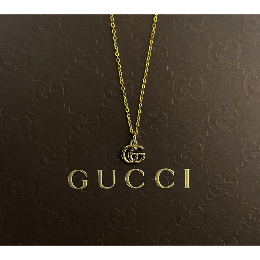GUCCI - 極美品‼️GUCCI GGロゴチャームネックレス【正規品】の GUCCI - 極美品‼️GUCCI GGロゴチャームネックレス【正規品】の