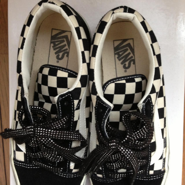 VANS(ヴァンズ)のVANS白黒ブロックチェックスニーカー レディースの靴/シューズ(スニーカー)の商品写真