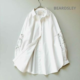 BEARDSLEY - 美品 ビアズリー 麻(ラミー)混バンドカラー長袖 BEARDSLEY - 美品 ビアズリー 麻(ラミー)混バンドカラー長袖