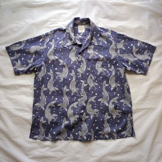 Karl Helmut - カールヘルム 半袖 アロハシャツ レーヨン100% 和 Karl Helmut - カールヘルム 半袖 アロハシャツ レーヨン100% 和