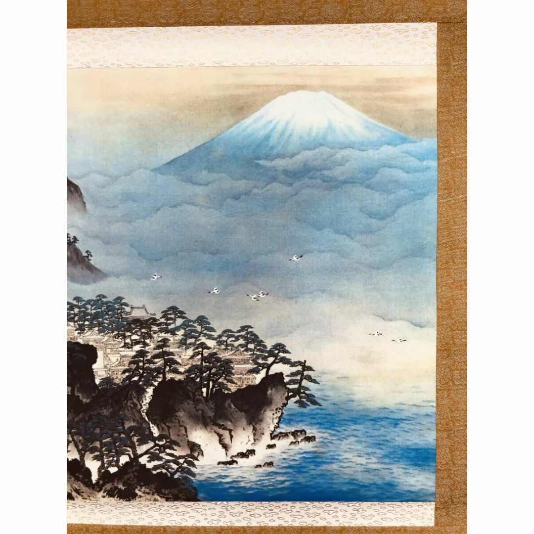 複製/横山大観/蓬莱山図/祝山水図/工芸品/横物/掛軸☆宝船☆AF 複製/横山大観/蓬莱山図/祝山水図/工芸品/横物/掛軸☆宝船☆AF