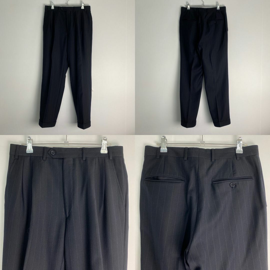 アクアスキュータムAquascutum ウールレーヨンストライプ