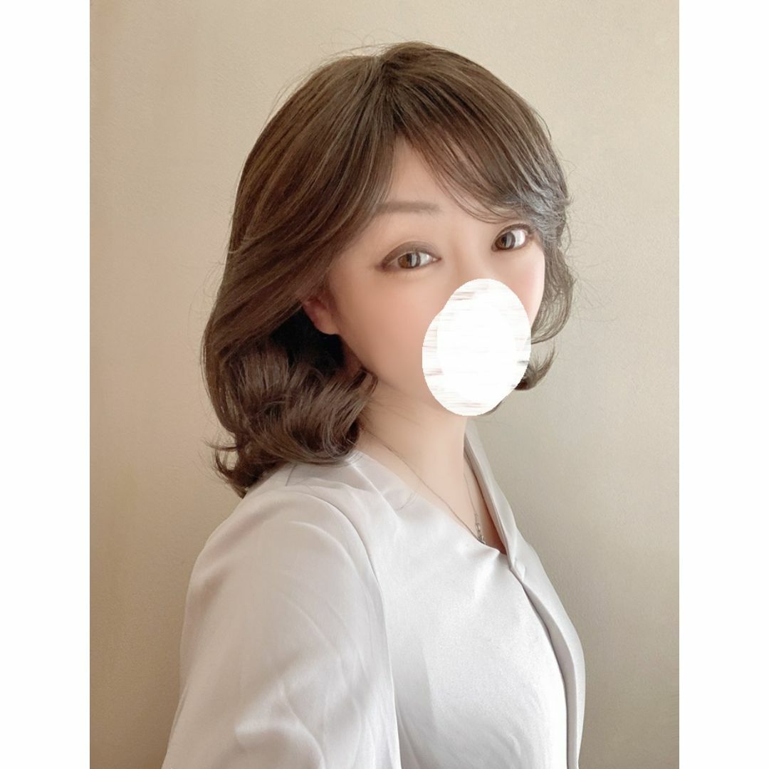 銀座サロン KAZUE WIG キューティーミディアム マロンブラウンの 銀座サロン KAZUE WIG キューティーミディアム マロンブラウンの