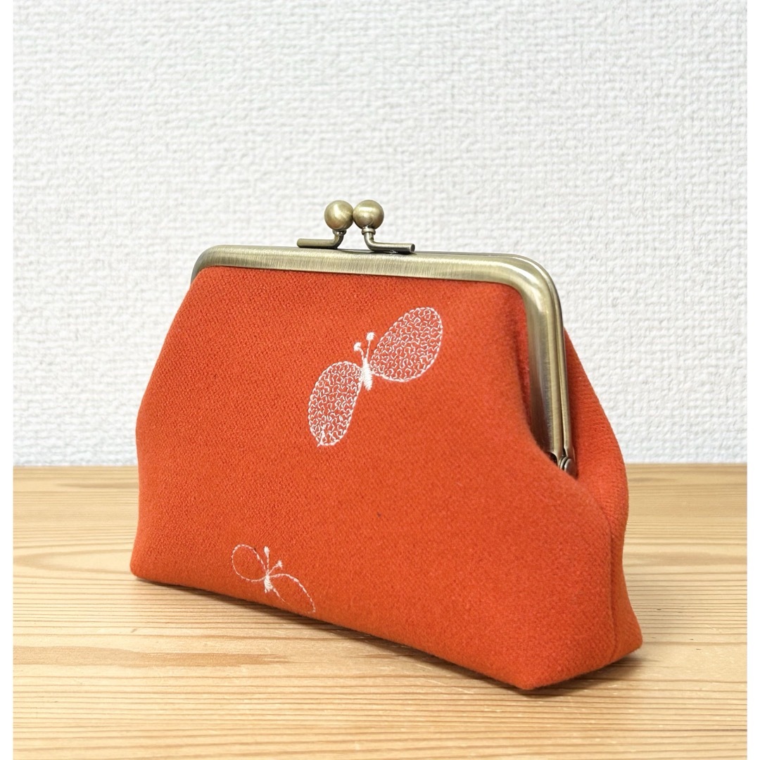 mina perhonen - ハンドメイド がま口ポーチ お財布 ちょうちょ mina perhonen - ハンドメイド がま口ポーチ お財布 ちょうちょ