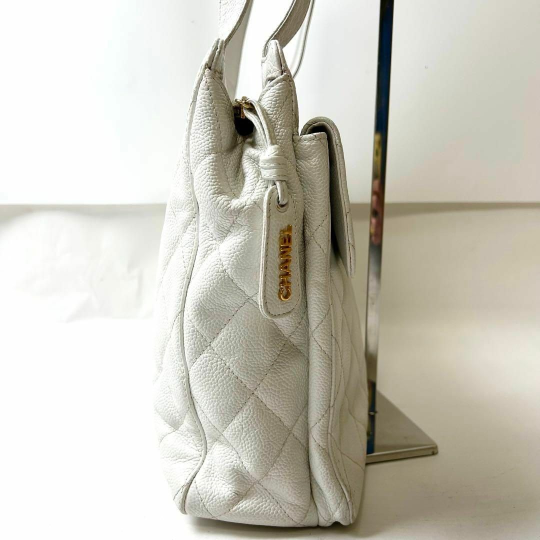 CHANEL - シャネル キャビアスキン レザー ターンロック トート CHANEL - シャネル キャビアスキン レザー ターンロック トート