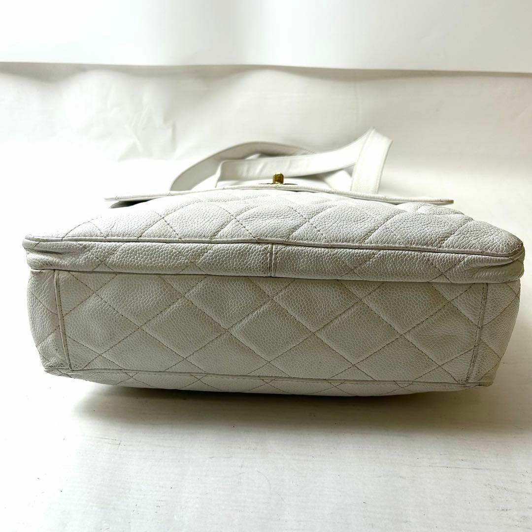 CHANEL - シャネル キャビアスキン レザー ターンロック トート CHANEL - シャネル キャビアスキン レザー ターンロック トート