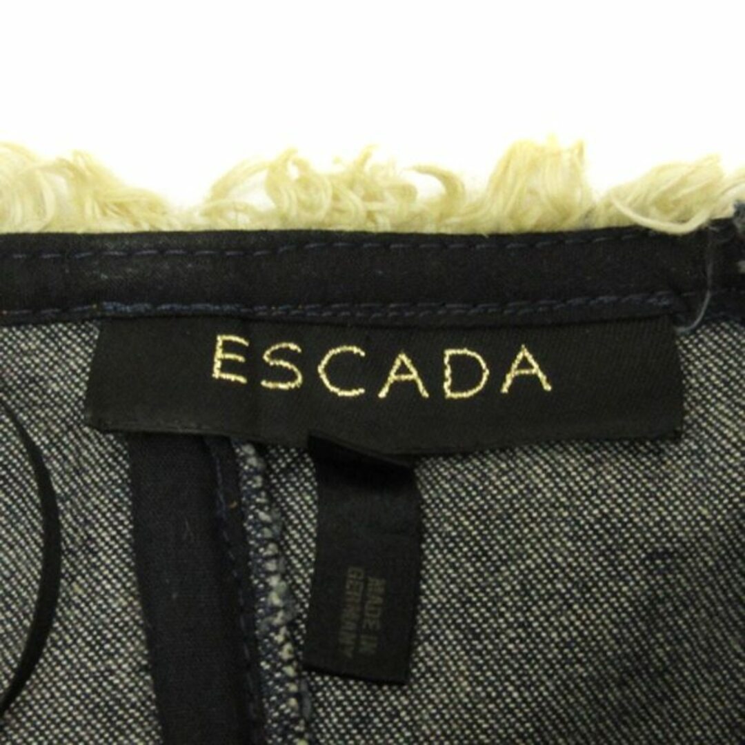 ESCADA - エスカーダ デニム ワンピース ロング ストーン装飾 花 ESCADA - エスカーダ デニム ワンピース ロング ストーン装飾 花