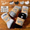 靴下 Robert P.Miller ロバートピーミラー メンズ レディース 3足セット 3P クルーソックス 23 24 25 26 27cm クルー丈 ロークルー リブソックス くつ下 まとめ買い ブランド パイル生 25-27cm アソート