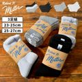 靴下 Robert P.Miller ロバートピーミラー メンズ レディース 3足セット 3P クルーソックス 23 24 25 26 27cm クルー丈 ロークルー リブソックス くつ下 まとめ買い ブランド パイル生 25-27cm ホワイト