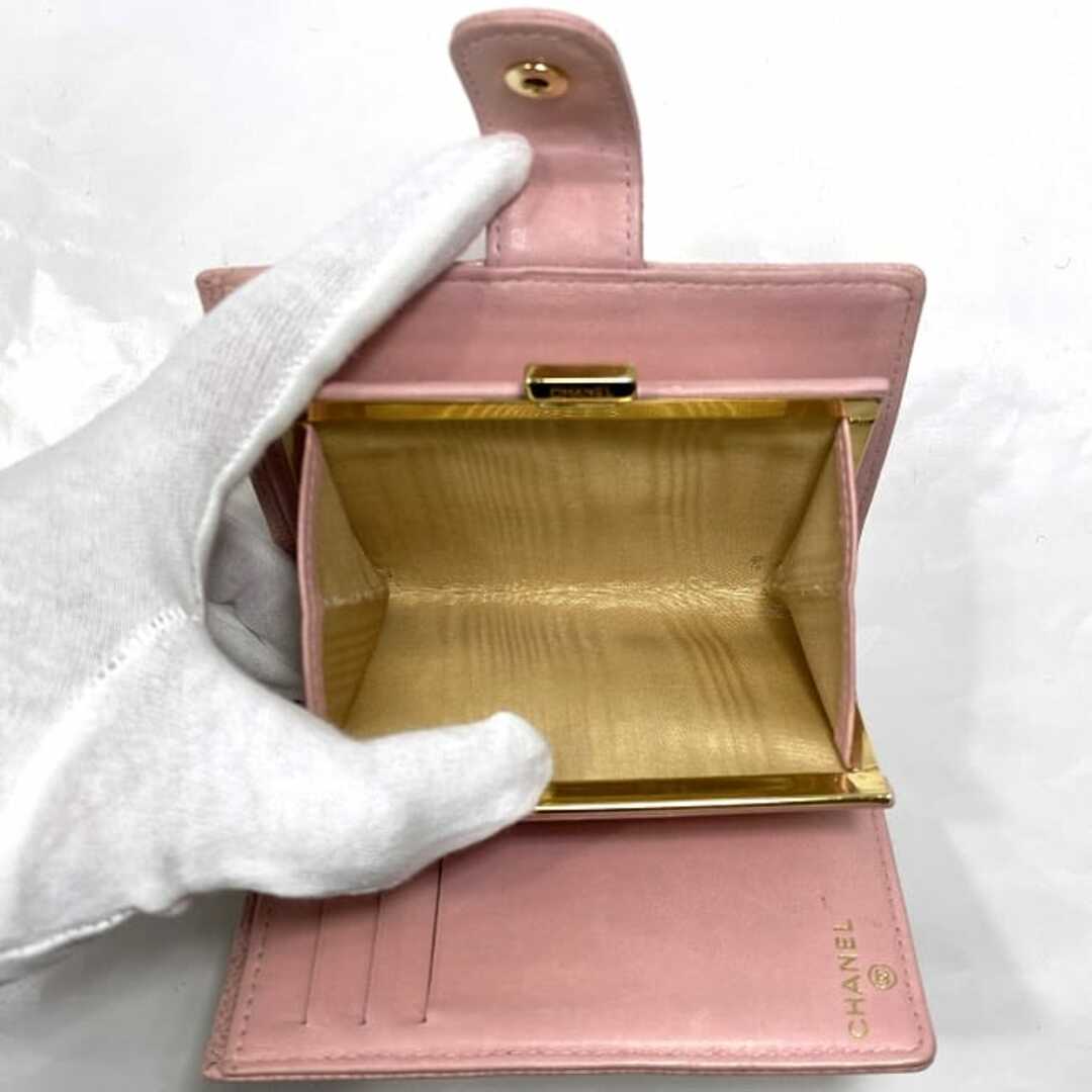 CHANEL - シャネル 二つ折り 財布 ec-22875 ピンク ココマーク CHANEL - シャネル 二つ折り 財布 ec-22875 ピンク ココマーク