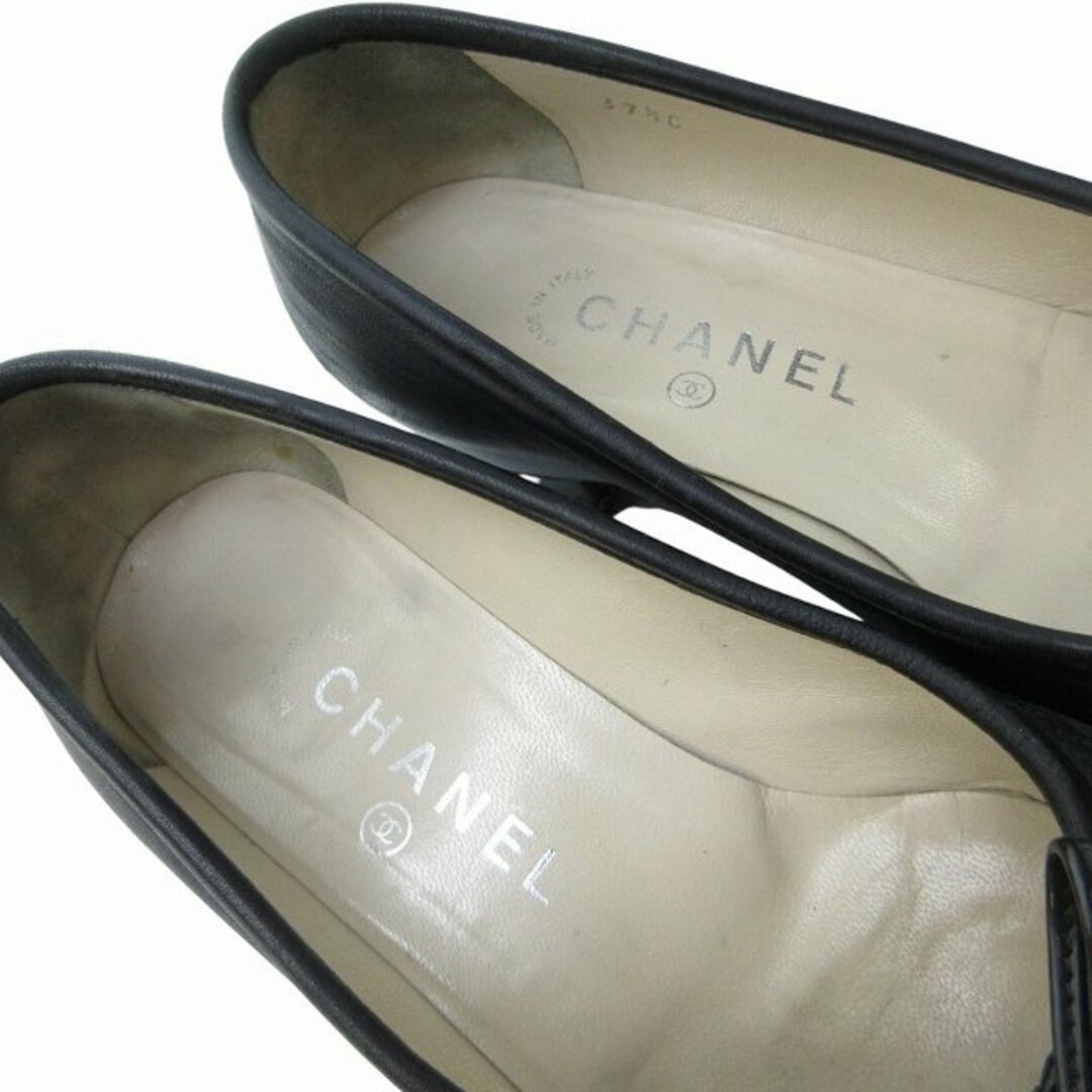 CHANEL - シャネル CHANEL スクエアトゥ パンプス 黒 約23.5 CHANEL - シャネル CHANEL スクエアトゥ パンプス 黒 約23.5
