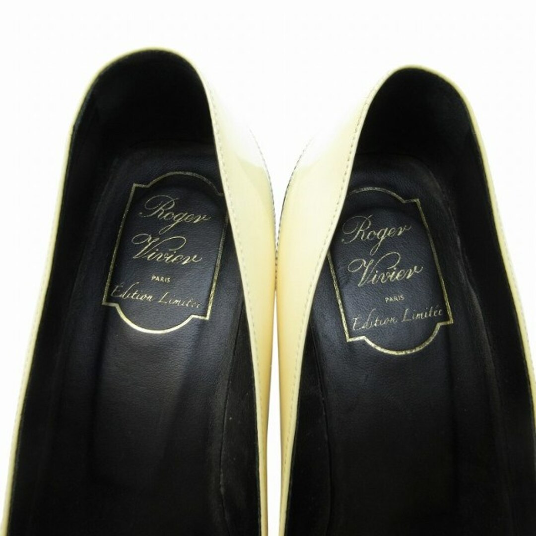 ROGER VIVIER - バイカラー スクエアバックル パンプス 38.5 約 ROGER VIVIER - バイカラー スクエアバックル パンプス 38.5 約