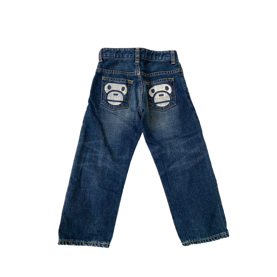 A BATHING APE - アベイシングエイプ BAPE デニムパンツ 100の A BATHING APE - アベイシングエイプ BAPE デニムパンツ 100の