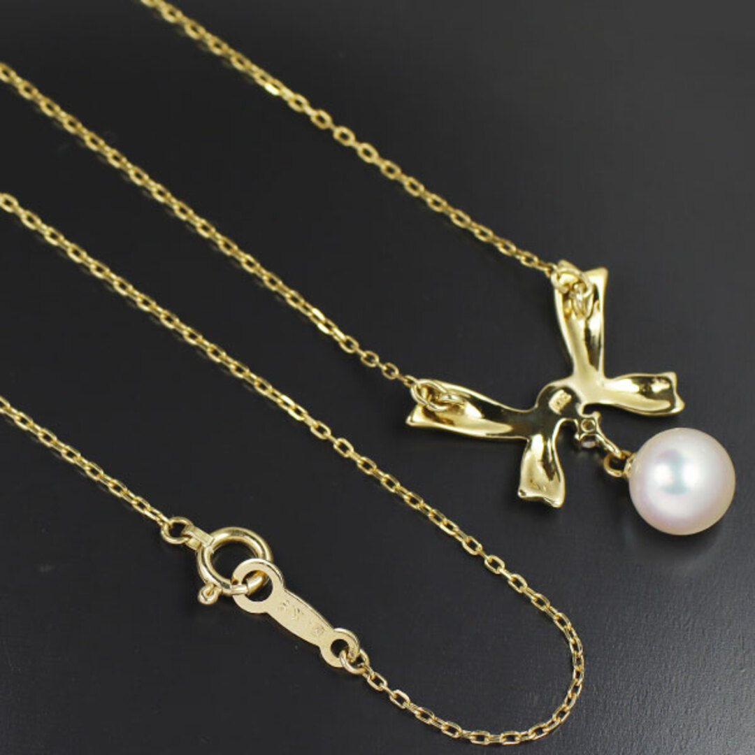 MIKIMOTO - ミキモト K18YG アコヤ真珠 ダイヤモンド ペンダント MIKIMOTO - ミキモト K18YG アコヤ真珠 ダイヤモンド ペンダント