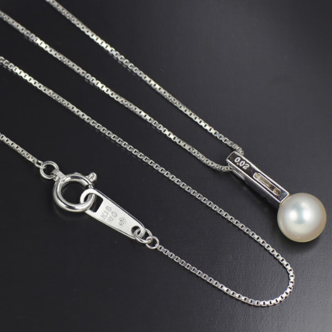 TASAKI - 田崎真珠 K18WG アコヤ真珠 ダイヤモンド ペンダント TASAKI - 田崎真珠 K18WG アコヤ真珠 ダイヤモンド ペンダント