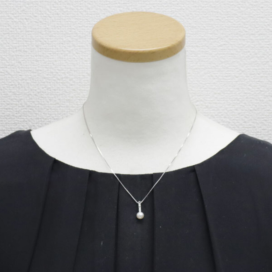 TASAKI - 田崎真珠 K18WG アコヤ真珠 ダイヤモンド ペンダント TASAKI - 田崎真珠 K18WG アコヤ真珠 ダイヤモンド ペンダント