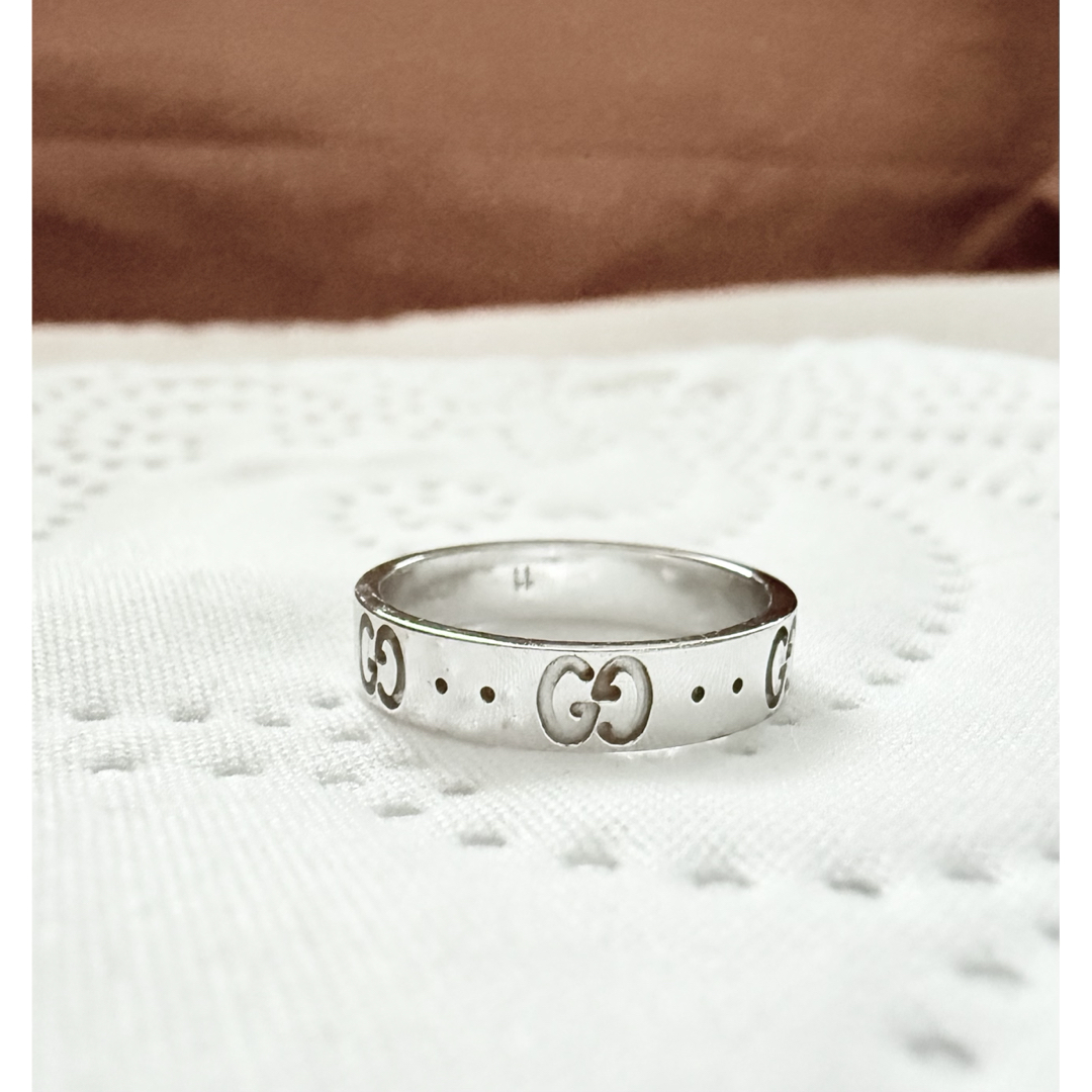 GUCCI - GUCCI #11 リング K18 WG ホワイトゴールド 750 指輪の GUCCI - GUCCI #11 リング K18 WG ホワイトゴールド 750 指輪の