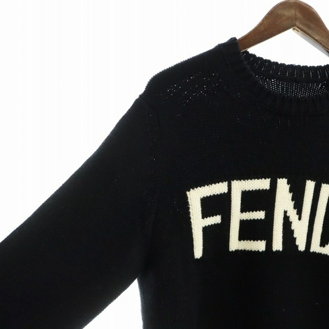 FENDI - FENDI ニット セーター 長袖 クルーネック ビッグロゴ FENDI - FENDI ニット セーター 長袖 クルーネック ビッグロゴ