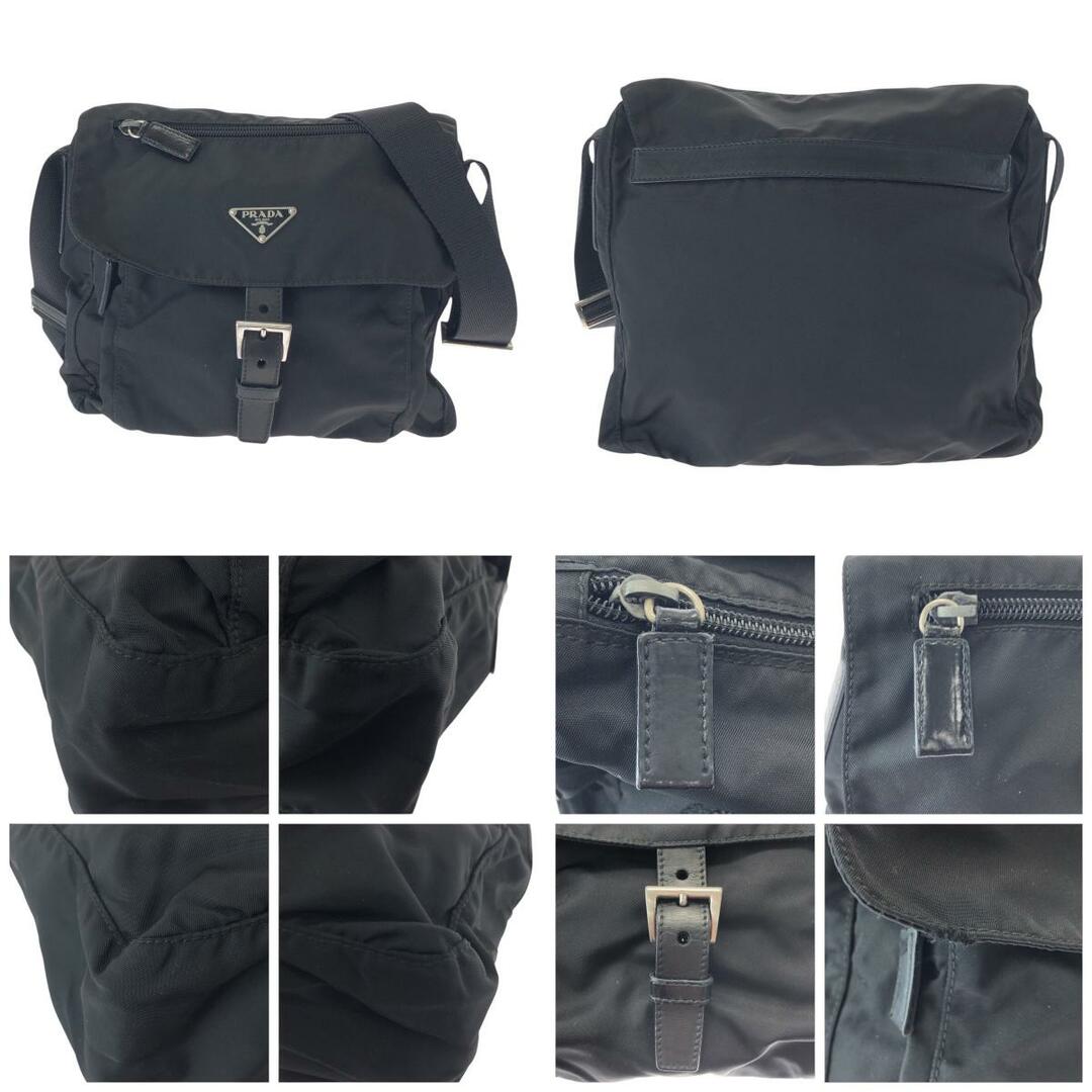 お気に入り プラダ PRADA - PRADA テスート 黒 ブラック 三角ロゴプレート バッグ